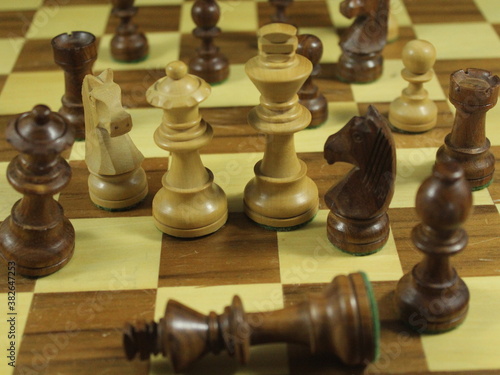 beautiful chess game with different figures strategy fun culture
