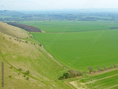 Aerial view of the Pewsey Vale at Golden Ball photo