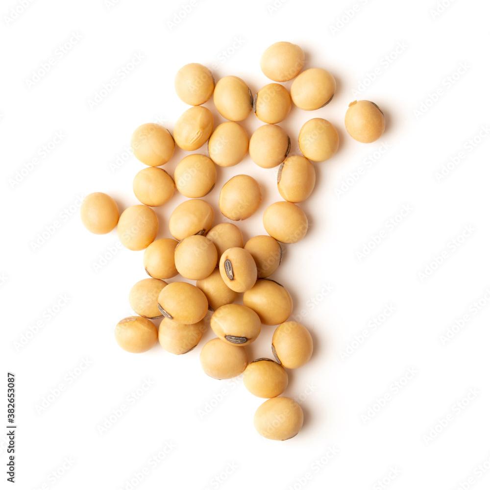 Close up Soybean isolated on a white background. Close up Soybean isolated on a white background.