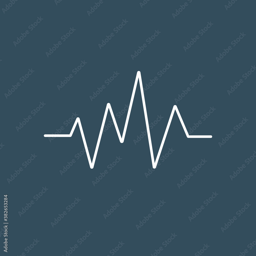 Heart Rhythm Flat Design Illustration
