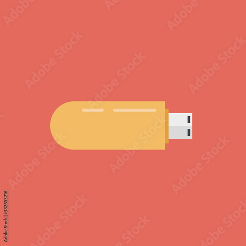  Flash drive flat design illustration