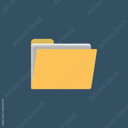 
System Computer Folders Flat Design Illustration