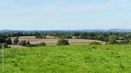 landscape of fields and blue sky
