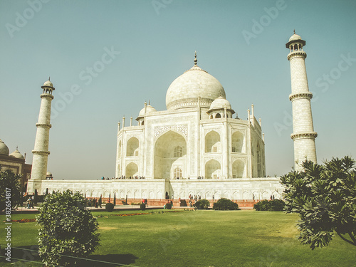 Front view of the Taj Mahal, Agra, India