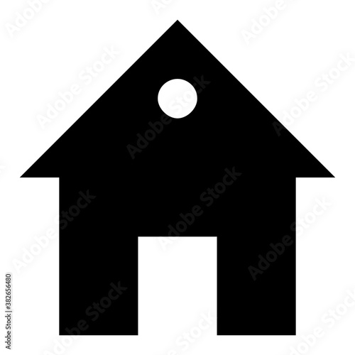 
House/ home building glyph icon 

