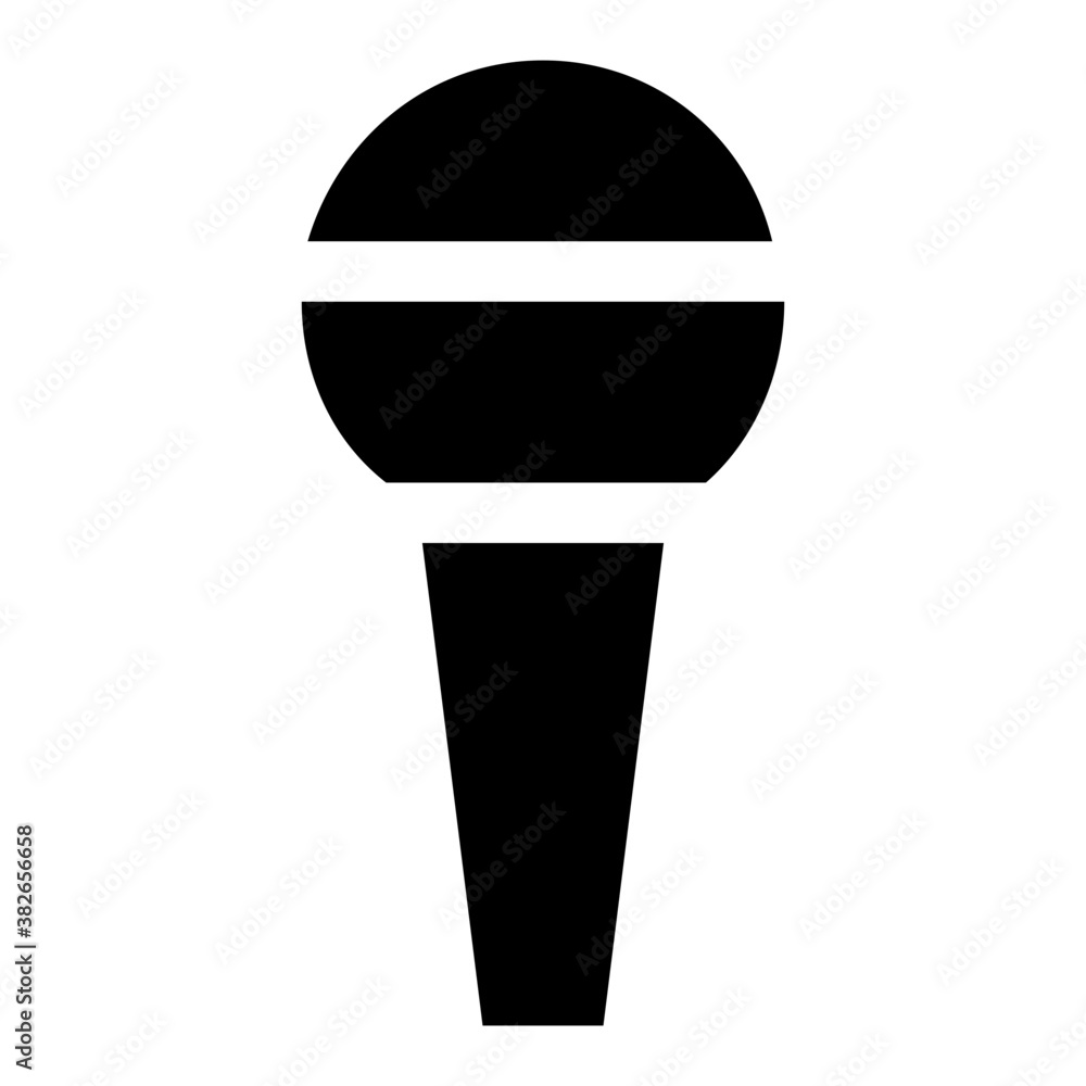 Mic, microphone glyph icon
Mic, microphone glyph icon
