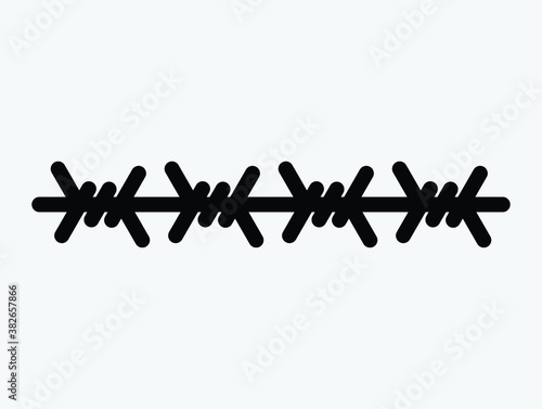 barbed icon vector 