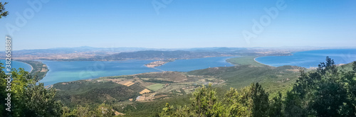 wide angle view of the lagoon of Orbetello