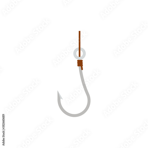 Fishing hook icon. Vector illustration. 
