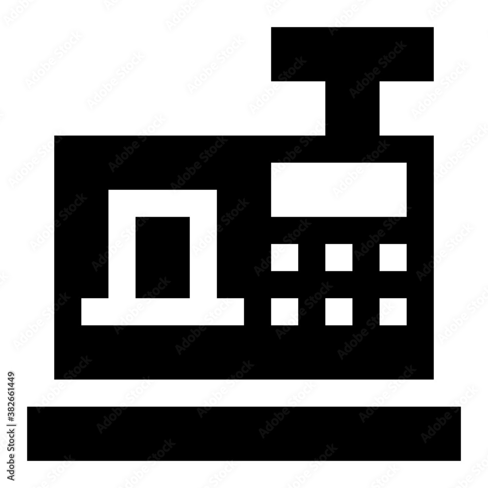 Cash register glyph icon
Cash register glyph icon