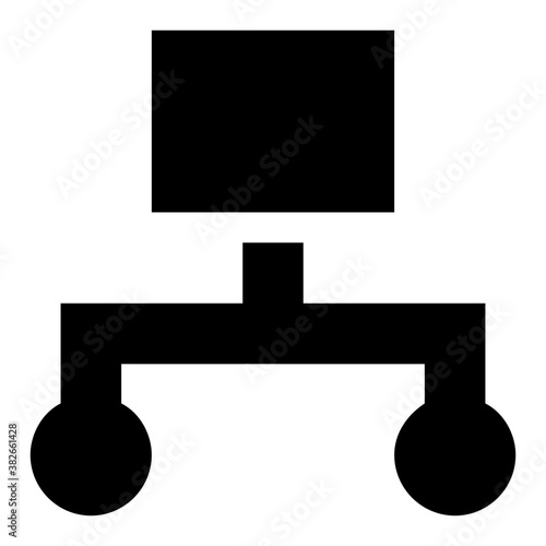 
Computer network glyph icon 
