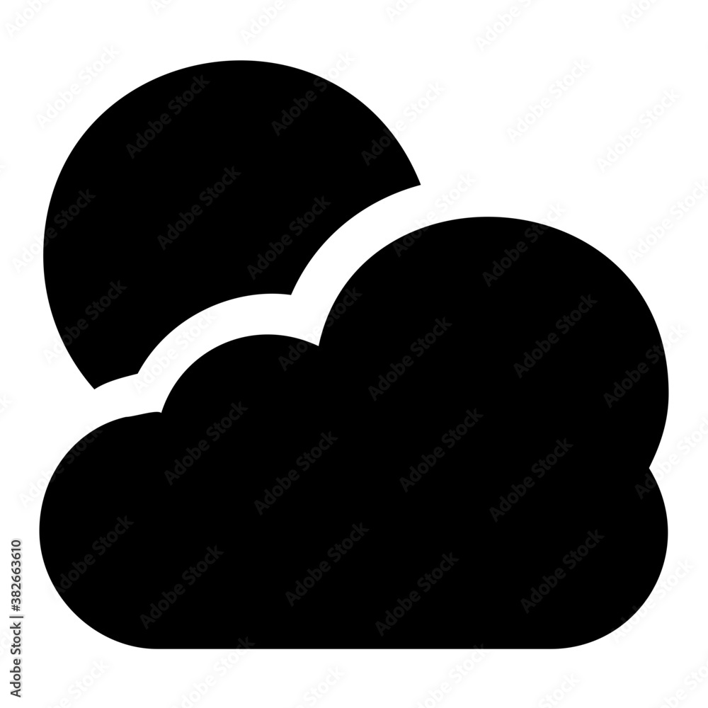 Cloudy morning glyph vector
Cloudy morning glyph vector