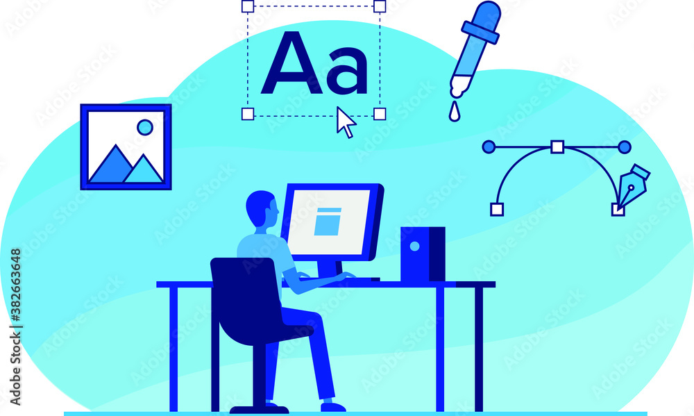 Graphic designer illustration