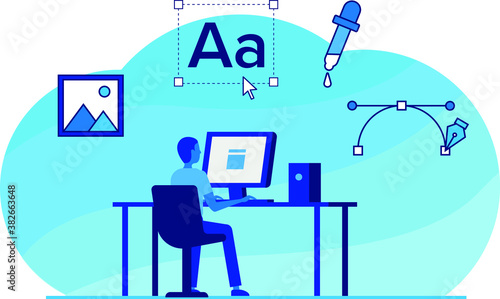 Graphic designer illustration