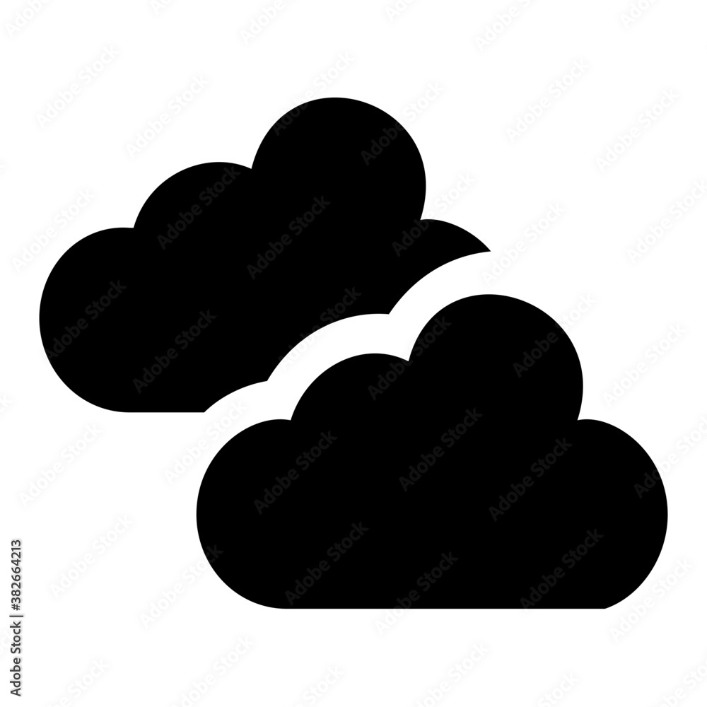 Clouds glyph icon design
Clouds glyph icon design