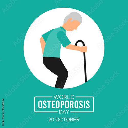 Vector graphic of world osteoporosis day good for world osteoporosis day celebration. flat design. flyer design.flat illustration.