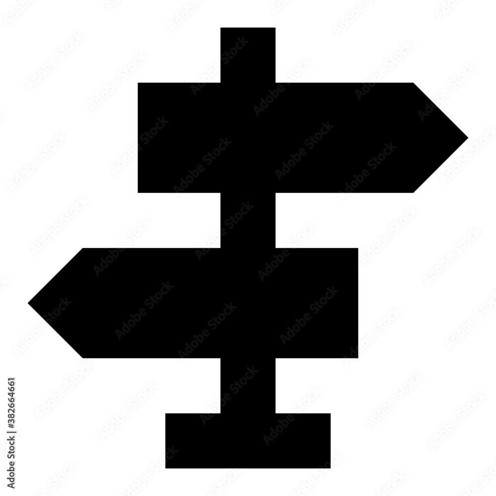 Fototapeta premium Signpost solid icon 