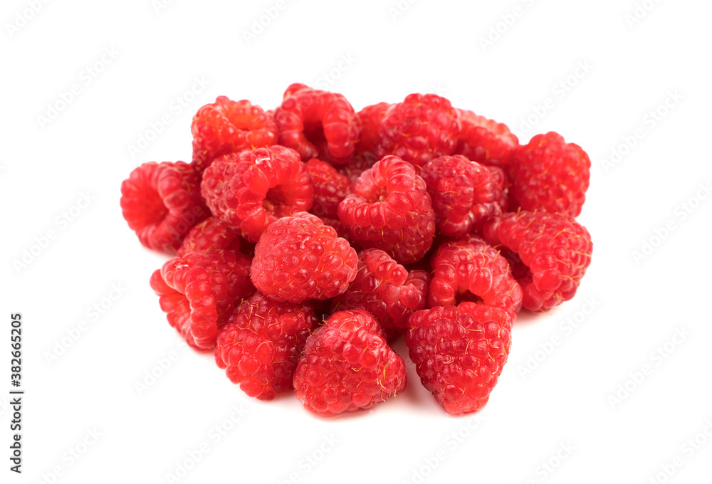 Raspberry isolated on a white background, side view. Berry background. The concept of proper nutrition. Raspberry isolated on a white background, side view. Berry background. The concept of proper nutrition.
