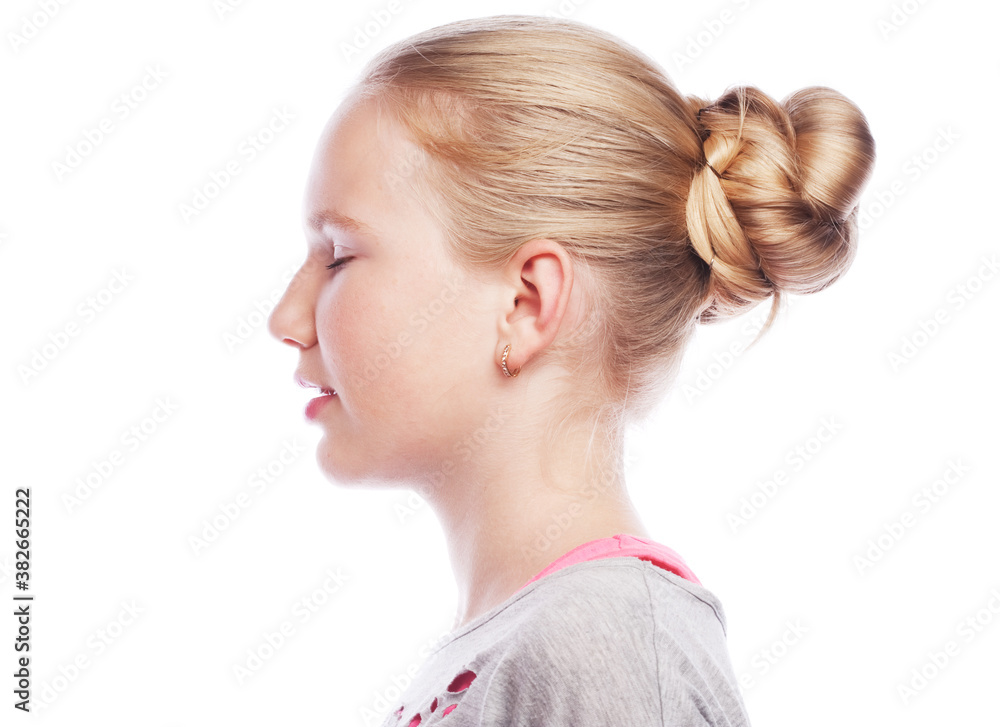 Portrait of a beautiful blond girl