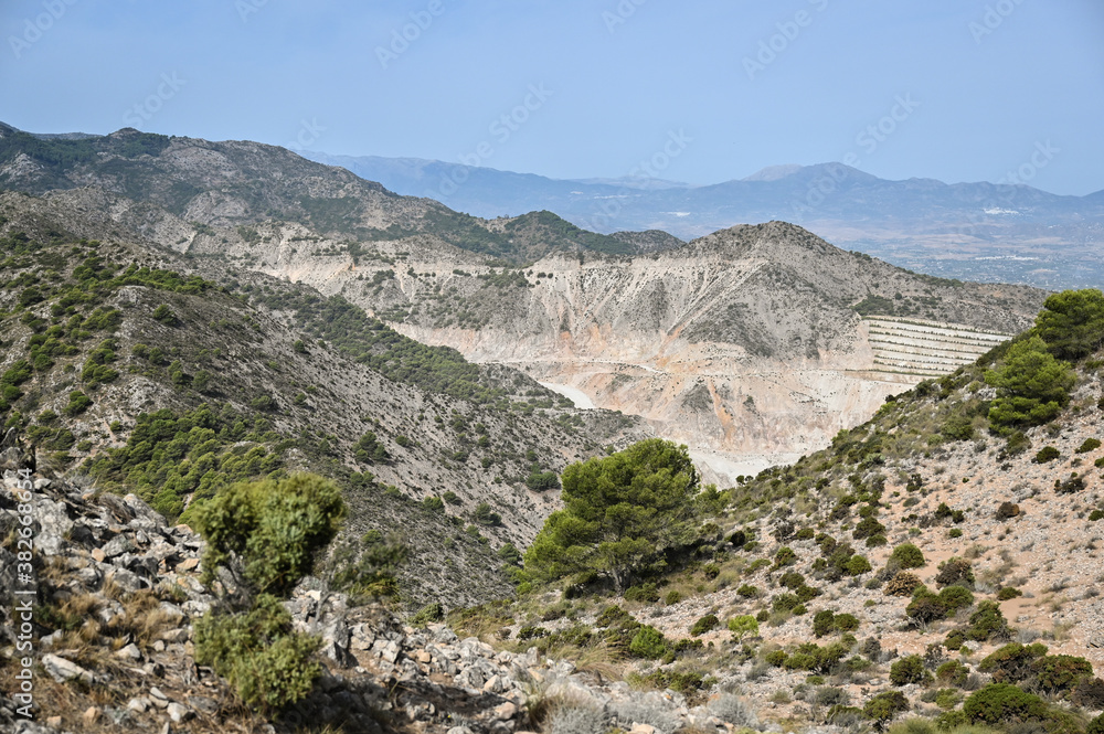 Quarry inside the mountains from Benalmádena, Málaga Quarry inside the mountains from Benalmádena, Málaga