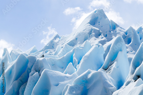 Perito Moreno glacier ice formations detail view