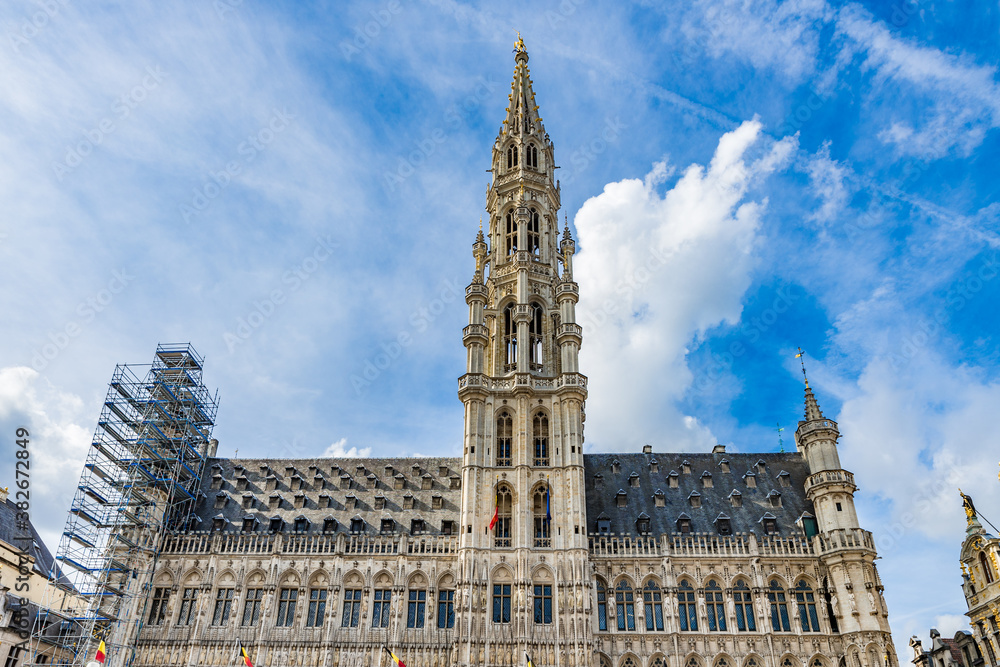 Brussels Town Hall at the Grand Place in Brussels, Belgium. Brussels Town Hall at the Grand Place in Brussels, Belgium.