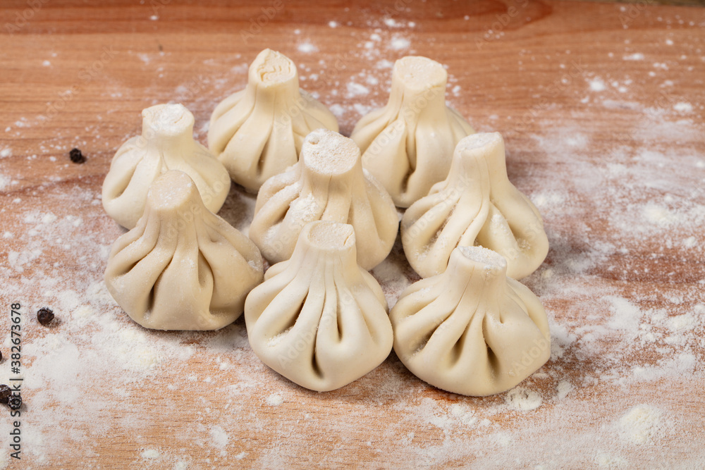 Georgian raw Khinkali