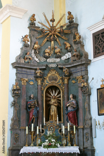 Saint Francis of Assisi altar at Saint Catherine of Alexandria Church in Krapina, Croatia