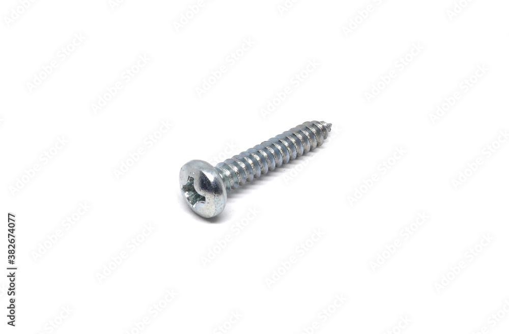 Self Drilling Screw Flat Head isolated on white background Self Drilling Screw Flat Head isolated on white background