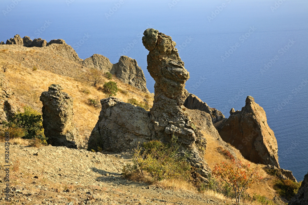 Gingerbread horse rock. Kara Dag Mountain - Black Mount near Koktebel. Ukraine Gingerbread horse rock. Kara Dag Mountain - Black Mount near Koktebel. Ukraine