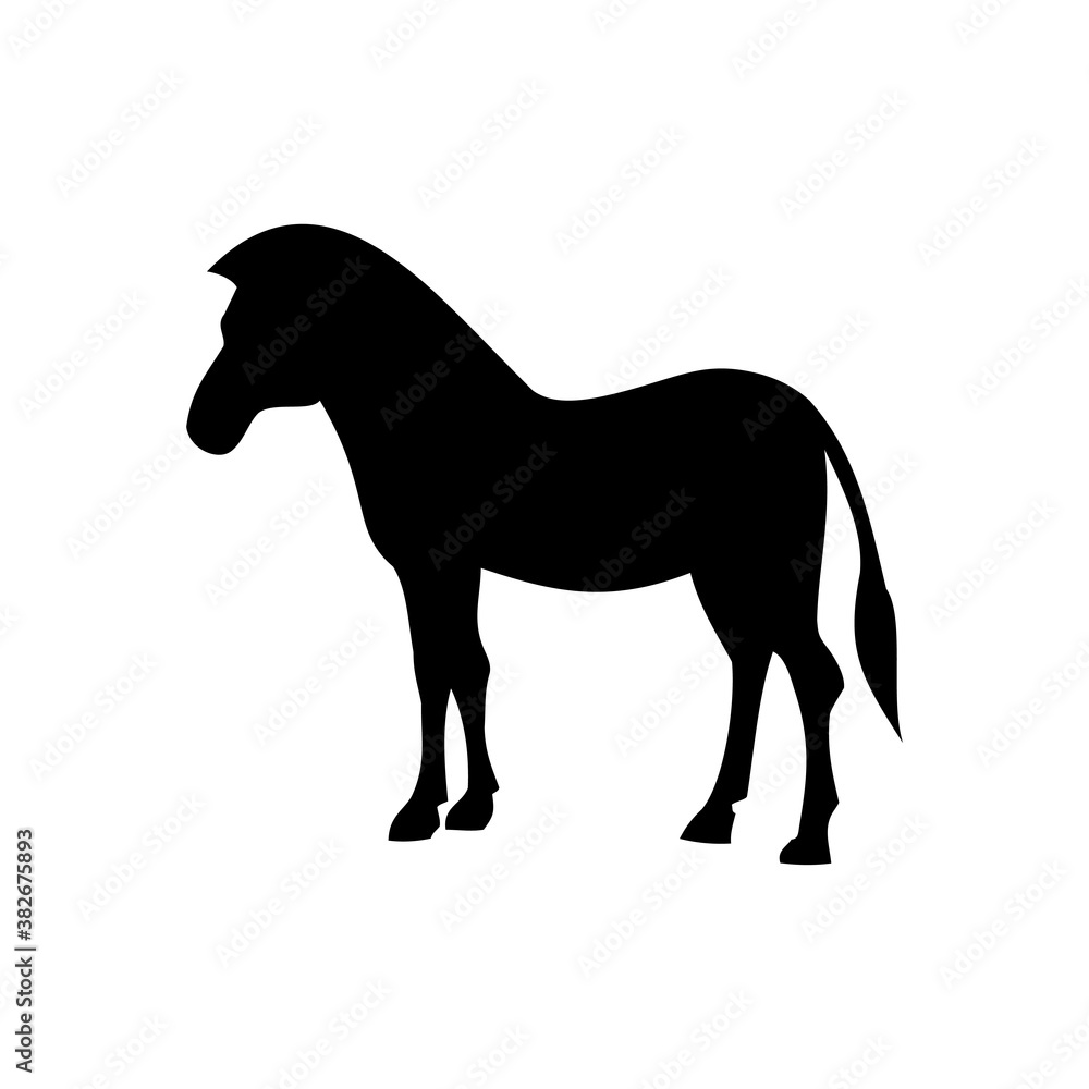 horse icon on a white background horse icon on a white background