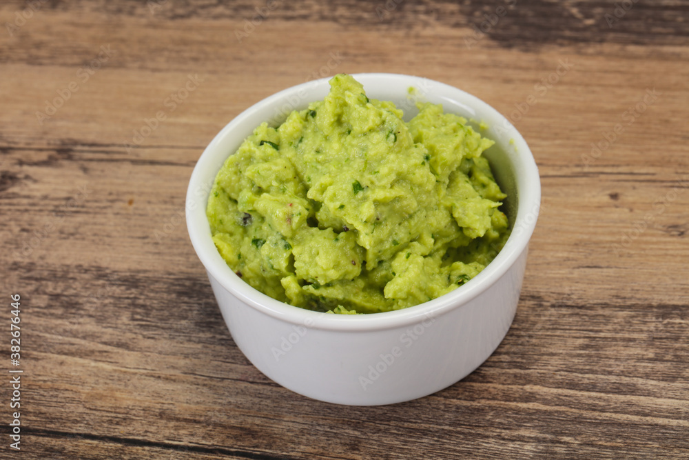 Avocado guacamole sauce with chili pepper Avocado guacamole sauce with chili pepper
