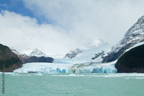 Spegazzini Glacier view from Argentino lake, Patagonia landscape, Argentina