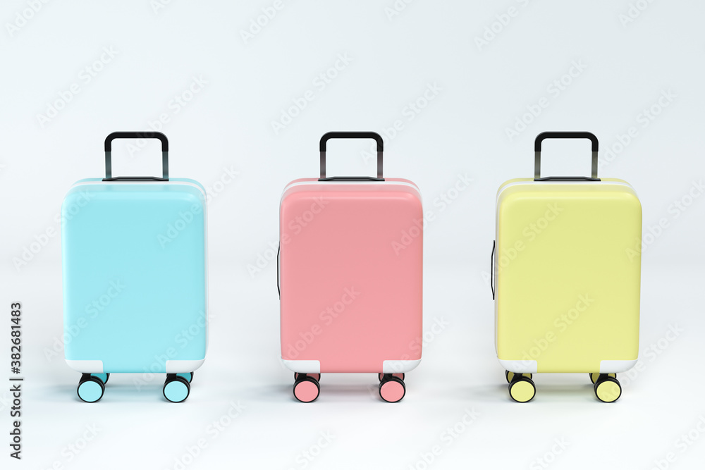 Luggage with white background, 3d rendering. Luggage with white background, 3d rendering.