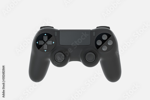 Classic game pad with white background  3d rendering.