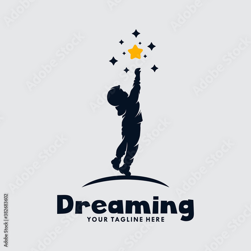 A kids aim for the stars logo