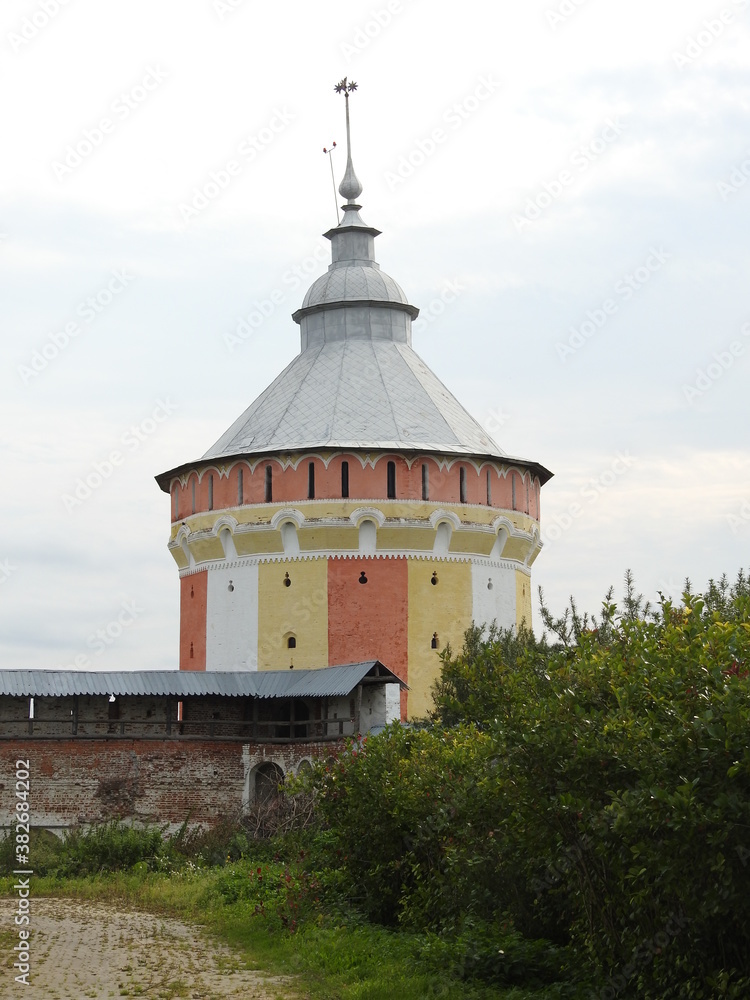 Tower of the Spaso-Prilutski cloister in Vologda, Russia 