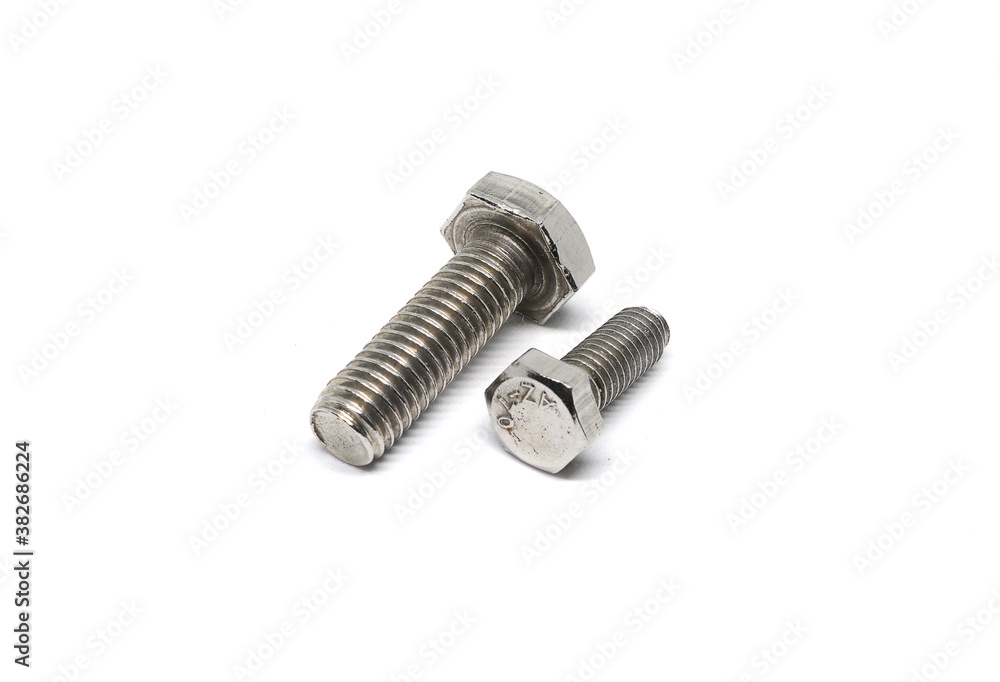 Hex bolt isolated on white background Hex bolt isolated on white background