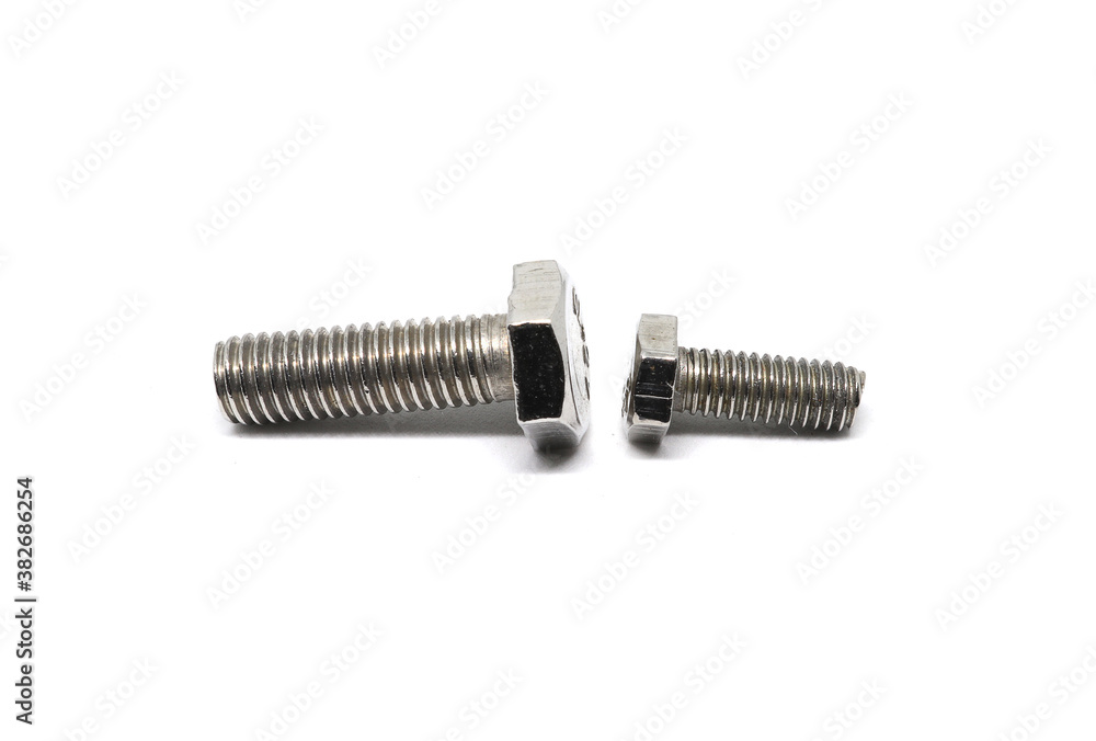 Hex bolt isolated on white background Hex bolt isolated on white background
