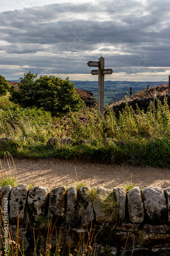 direction post on the hill photo