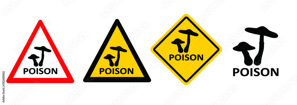Inedible. not for human consumption. Stop, poisonous mushroom area. No dangerous toxin sign. Don’t eating Poison mushrooms sign. Forbidden to eat, Do not pick fungus zone. Flat vector symbol Inedible. not for human consumption. Stop, poisonous mushroom area. No dangerous toxin sign. Don’t eating Poison mushrooms sign. Forbidden to eat, Do not pick fungus zone. Flat vector symbol