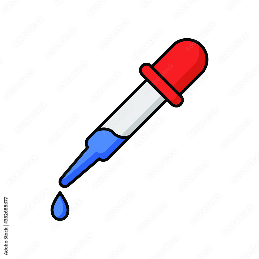 Liquid Dropper flat line icon Liquid Dropper flat line icon
