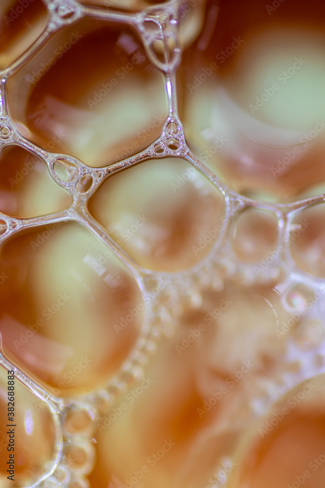 Air bubbles in the water and oil mixture create an artistic and imaginatively designed abstract background Air bubbles in the water and oil mixture create an artistic and imaginatively designed abstract background
