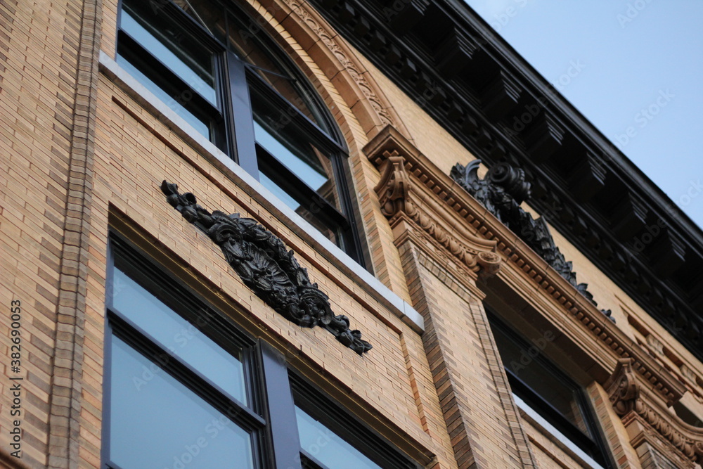 Exterior Close Up of Historical Downtown Building Exterior Close Up of Historical Downtown Building