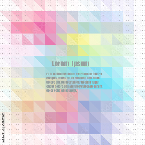 Vector of modern geometric triangular element and background