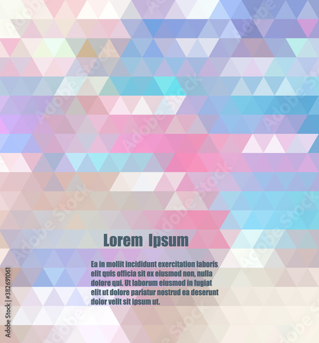 Vector of modern geometric triangular element and background