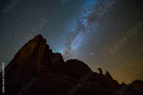 Stars, Park Avenue, Arches National Park, Colorado Plateau, Utah, Grand County, Usa, America
