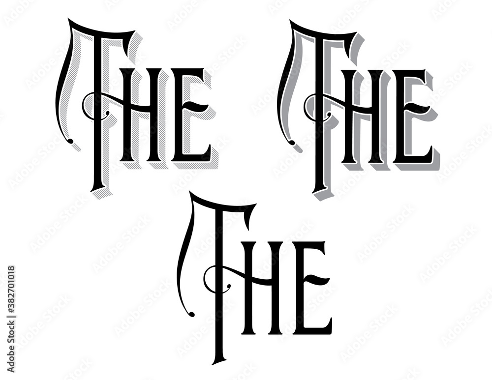 'The' catchwords set (Vectors) 'The' catchwords set (Vectors)