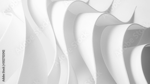 Curved elements composition, abstract architecture