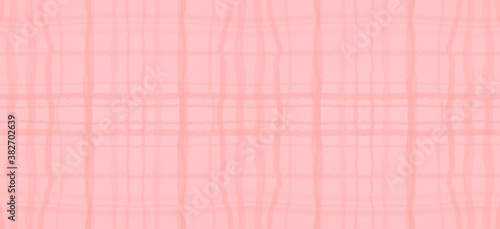 Watercolor Pink Plaid. Girly Kids Tartan Texture. 